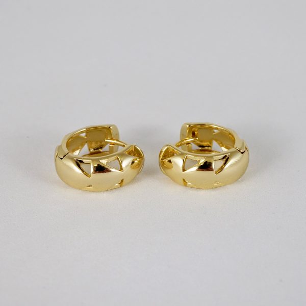 Aretes de Acero Inoxidable Bañados en Oro 14K - EA5095