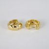 Aretes de Acero Inoxidable Bañados en Oro 14K - EA5095 - Imagen 2