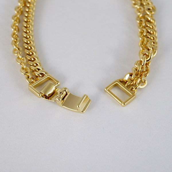 Brazalete de Acero Inoxidable Bañado en Oro 14K - BR755 - Imagen 3