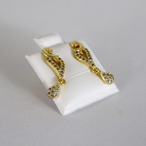 Aretes de Acero Inoxidable Bañados en Oro 14K - EA5098