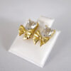 Aretes de Acero Inoxidable Bañados en Oro 14K - EA5123 - Imagen 2
