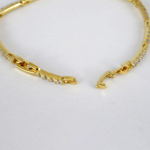 Brazalete de Acero Inoxidable Bañado en Oro 14K - BR823 - Imagen 3