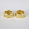 Aretes de Acero Inoxidable Bañados en Oro 14K - EA5228 - Imagen 2