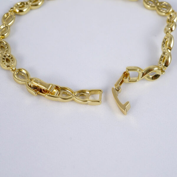 Brazalete de Acero Inoxidable Bañado en Oro 14K - BR888 - Image 3