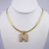 Gargantilla de Acero Inoxidable Bañada en Oro 14K - NK162