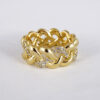 Anillo de Acero Inoxidable Bañado en Oro 14K - RG363