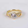 Anillo de Acero Inoxidable Bañado en Oro 14K - RG368