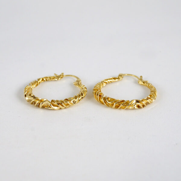 Aretes de Acero Inoxidable Bañados en Oro 14K - EA5407