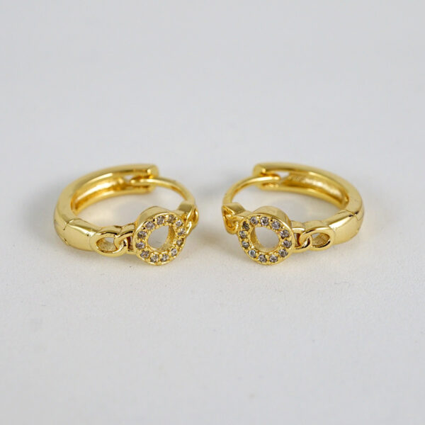 Aretes de Acero Inoxidable Bañados en Oro 14K - EA5408