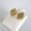 Aretes de Acero Inoxidable Bañados en Oro 14K. Con Cubic Zirconia - EA5474 - Imagen 2