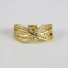 Anillo de Acero Inoxidable Bañado en Oro 14K - RG399