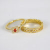 Anillo de Acero Inoxidable Bañado en Oro 14K Con Cubic Zirconia - RG435 - Imagen 2