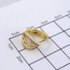Aretes de Acero Inoxidable Bañados en Oro 14K - EA5553 - Imagen 3