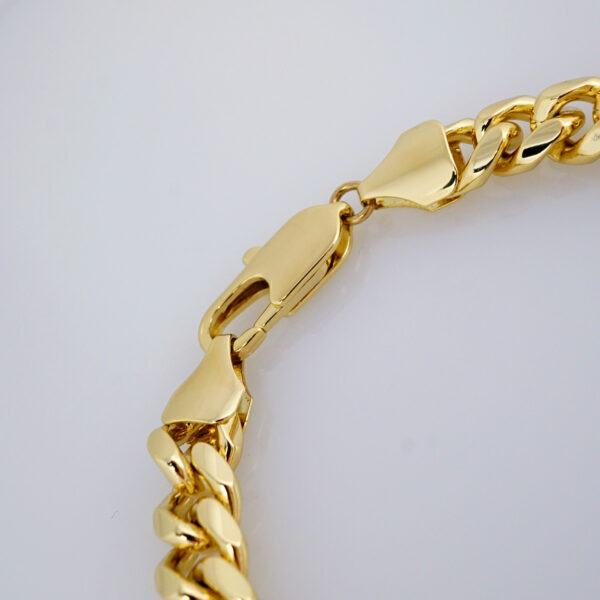 Brazalete de Acero Inoxidable Bañado en Oro 14K - BR1053 - Imagen 3