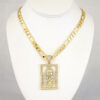 Cadena de Acero Inoxidable Bañada en Oro 14K - CH847