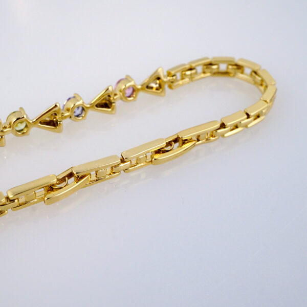 Brazalete de Acero Inoxidable Bañado en Oro 14K - BR1057 - Image 3