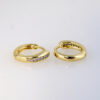 Aretes de Acero Inoxidable Bañados en Oro 14K - EA5628 - Imagen 2