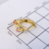 Aretes de Acero Inoxidable Bañados en Oro 14K - EA5651 - Imagen 3