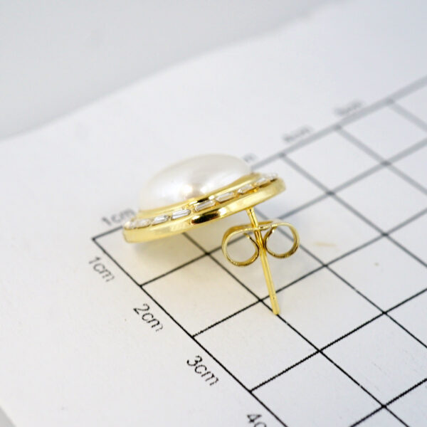 Aretes de Acero Inoxidable Bañados en Oro 14K - EA5670 - Imagen 3