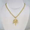 Cadena de Acero Inoxidable Bañada en Oro 14K - CH1060