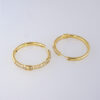Aretes de Acero Inoxidable Bañados en Oro 14K – EA5834 - Imagen 2