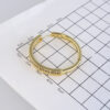 Aretes de Acero Inoxidable Bañados en Oro 14K – EA5840 - Imagen 3