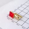 Aretes de Acero Inoxidable Bañados en Oro 14K – EA5895 - Imagen 3