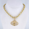 Cadena de Acero Inoxidable Bañada en Oro 14K - CH1111
