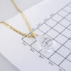 Cadena de Acero Inoxidable Bañada en Oro 14K - CH1127 - Imagen 3