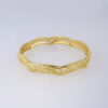 Pulso duro de Acero Inoxidable Bañado en Oro 14K – BA341