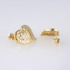 Aretes de Acero Inoxidable Bañados en Oro 14K – EA5927 - Imagen 2