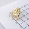 Aretes de Acero Inoxidable Bañados en Oro 14K – EA5927 - Imagen 3