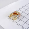 Aretes de Acero Inoxidable Bañados en Oro 14K – EA5932 - Imagen 3