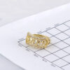 Aretes de Acero Inoxidable Bañados en Oro 14K – EA5981 - Imagen 3