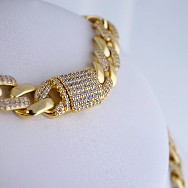 Set de Acero Inoxidable Bañado en Oro 14K – SET083 - Imagen 3