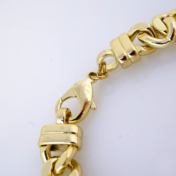 Brazalete de Acero Inoxidable Bañado en Oro 14K – BR1140 - Imagen 3