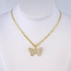 Cadena de Acero Inoxidable Bañada en Oro 14K - CH1158