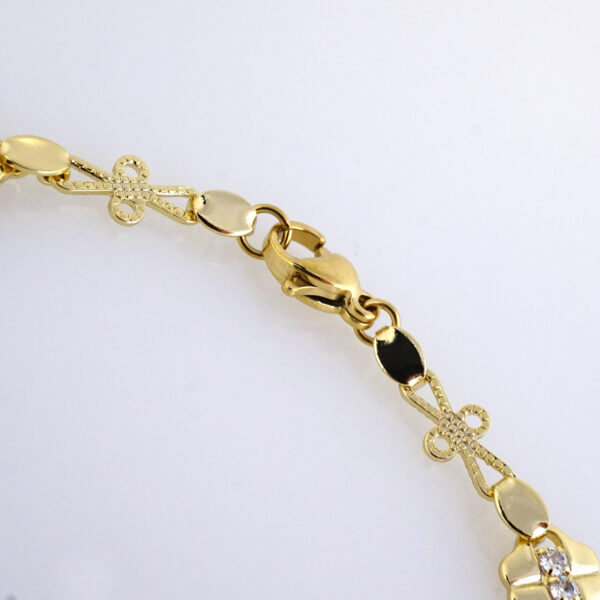 Brazalete de Acero Inoxidable Bañado en Oro 14K – BR1149 - Imagen 3