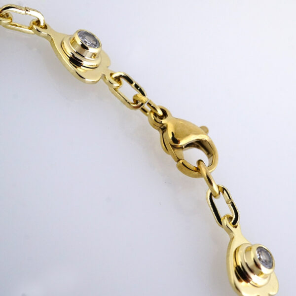 Brazalete de Acero Inoxidable Bañado en Oro 14K – BR1150 - Imagen 3