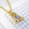 Cadena de Acero Inoxidable Bañada en Oro 14K - CH1252 - Imagen 3