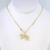 Cadena de Acero Inoxidable Bañada en Oro 14K - CH1262