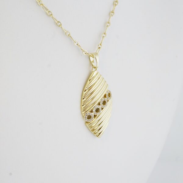 Cadena de Acero Inoxidable Bañada en Oro 14K – CH1342-1 - Imagen 2