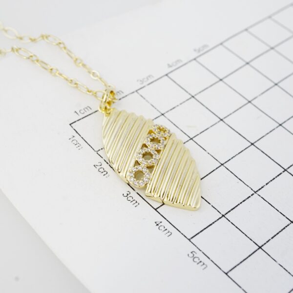 Cadena de Acero Inoxidable Bañada en Oro 14K – CH1342-1 - Imagen 3