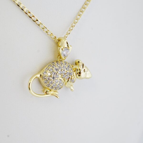 Cadena de Acero Inoxidable Bañada en Oro 14K – CH1347-1 - Imagen 2