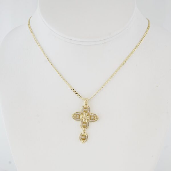 Cadena de Acero Inoxidable Bañada en Oro 14K – CH1332-1