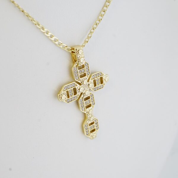Cadena de Acero Inoxidable Bañada en Oro 14K – CH1332-1 - Imagen 2