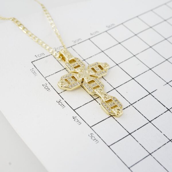 Cadena de Acero Inoxidable Bañada en Oro 14K – CH1332-1 - Imagen 3