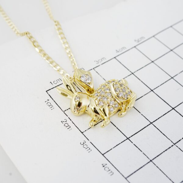 Cadena de Acero Inoxidable Bañada en Oro 14K – CH1346-1 - Imagen 3