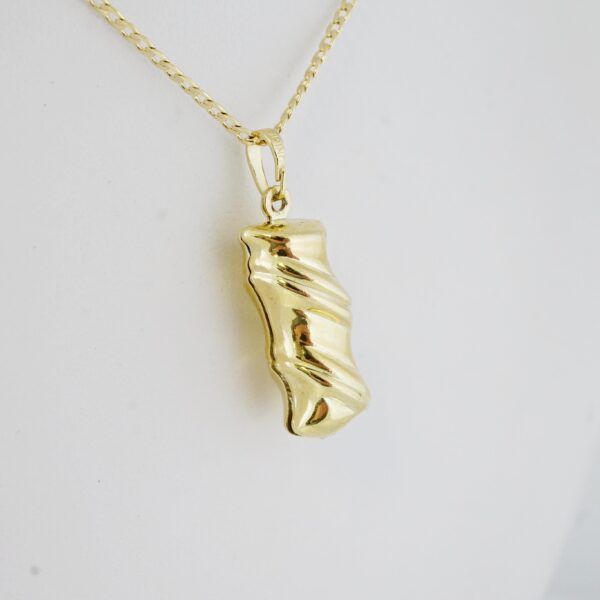 Cadena de Acero Inoxidable Bañada en Oro 14K – CH1317-1 - Imagen 2
