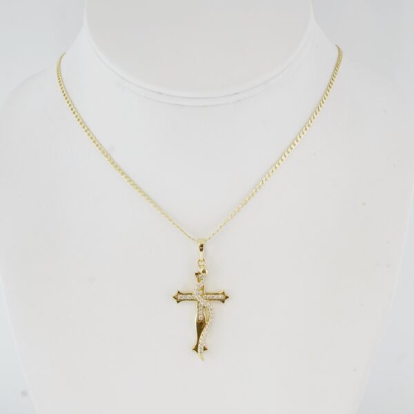 Cadena de Acero Inoxidable Bañada en Oro 14K – CH1321-1